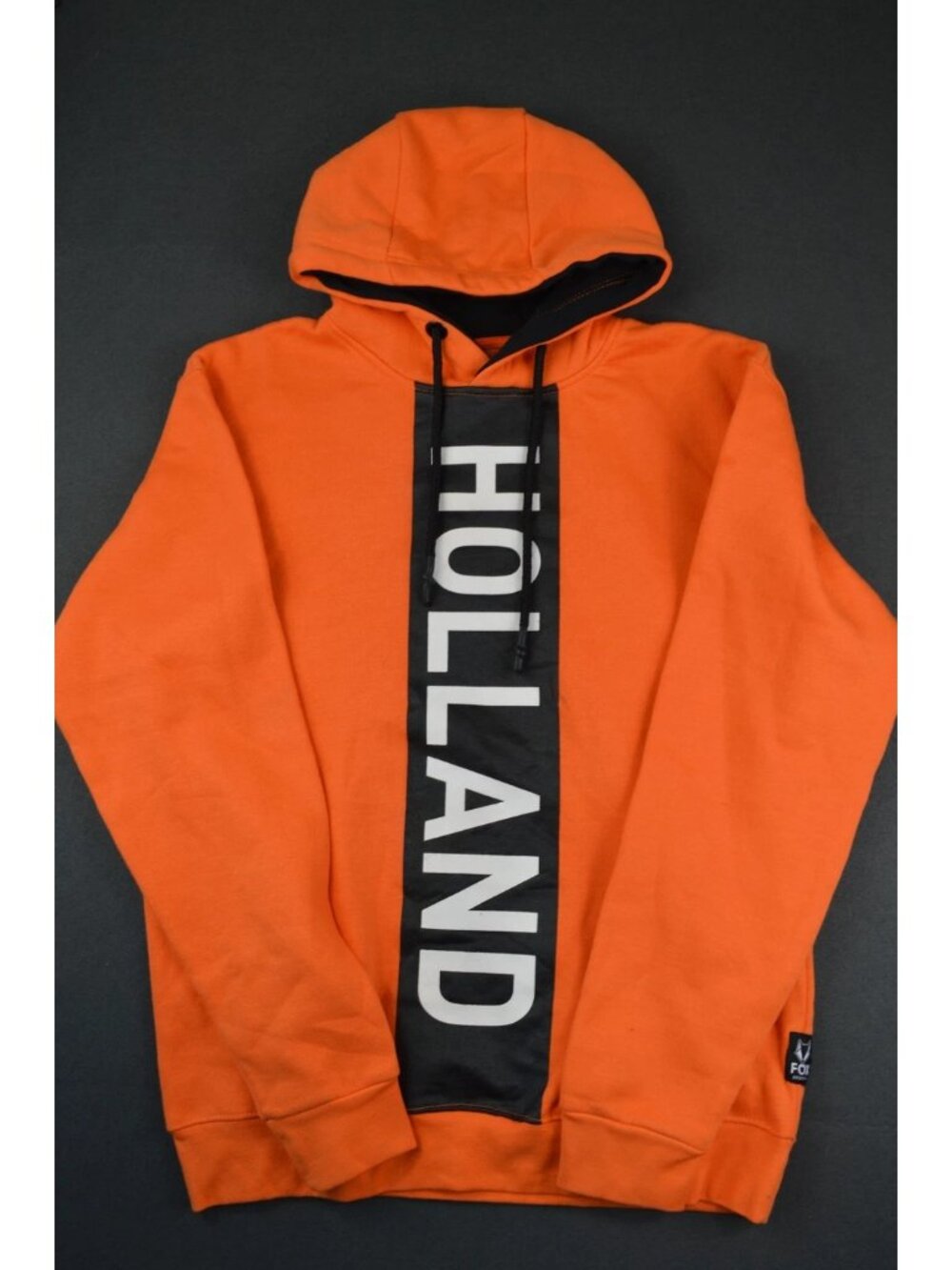Fox Originals Unisex Orange Hoodie Vertical Holland Graphic Streetwear Size M